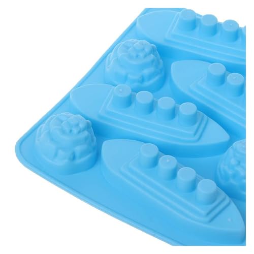 Molde para cubitos de hielo de silicona en forma de barco miniatura 4