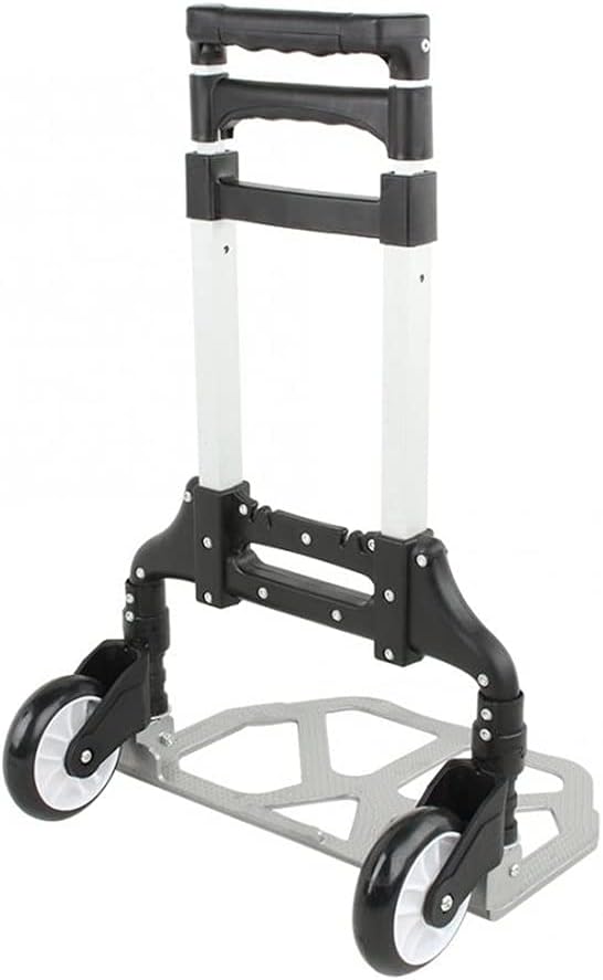 80kg Heavy Duty Hand Truck Folding Compact Aluminium Luggage Cart Wheel Col