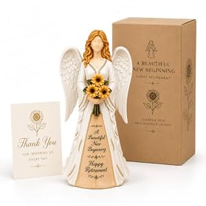 Retirement Gifts for Woman: 5.9” Sunflower Angel Figurine