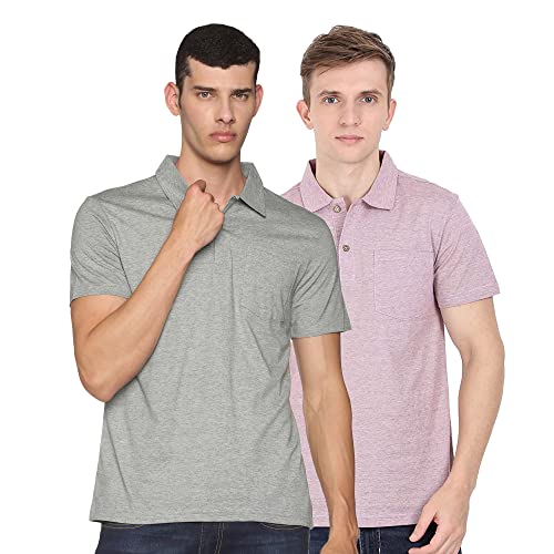 Image of ECOLINE Clothing Eco-Friendly Men's 50 /50 Blend Polo T-Shirt (Pack of 2)