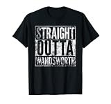 wandsworth town station Diseño Straight Outta Wandsworth. Impresión gráfica de efecto envejecido en estilo gangsta.