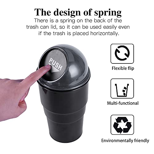 image for JUSTTOP Automotive Cup Holder Garbage， Mini car Trash can, Small Aut