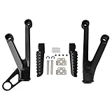 Green-L Passenger Footpegs Rear Footrest Bracket Fit for Kawasaki Ninja ZX10R 2004-2005 (Matte Black)