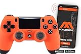 Smart Soft Touch Orange Ps4 PS4 PRO Rapid Fire Custom Modded Controller for All Major Shooter Games, Warzone & More (CUH-ZCT2U)