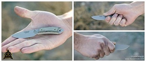 Tops Sph01 Sparrow Hawke Fixed Blade Tactical Knife Tact Gray/Black Linen #TOP2