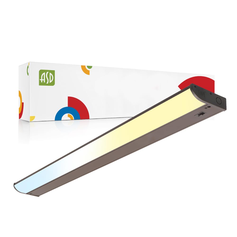 ASD LED Under Cabinet Lighting Bronze, 32 inch 16W 1057 LM, Dimmable Hardwired Under Cabinet Lights for Kitchen, 3000K/4000K/5000K, Under Counter