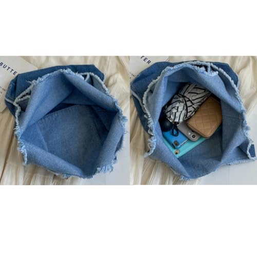 Farm4Far Women Denim Bow-tie Tote Shoulder Sling Hand Bags4