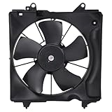 TRQ A/C Condenser Cooling Fan Assembly Compatible with 2016-2022 Honda HR-V HO3113139