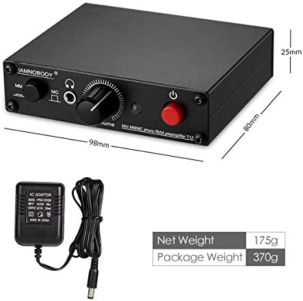 MM / MC RIAA Phono Stage Turntable Preamp Vinyl Pre-Amp with Headphone Amplifier