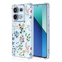Custodia Trasparente Per Xiaomi Poco M6 Pro Con Motivo Floreale - Cover Sottile In TPU Morbido Antiurto - Protezione Con Airbag - Foro Per Cordino - 2