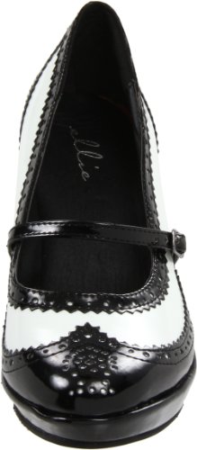 Ellie Shoes Women's 414-Flapper Pumps - Gangster Maid Costume Heels, Black White, 7 #TOP1