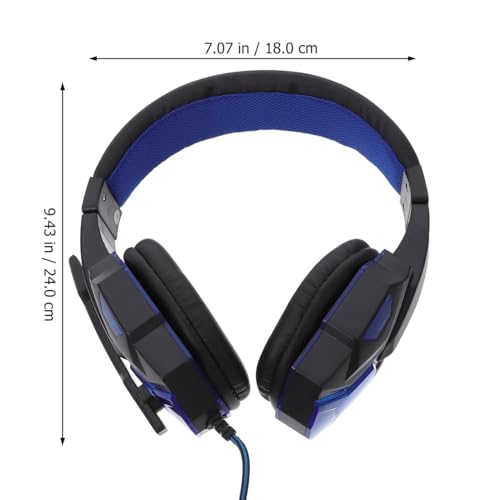 Casque de jeu PC gamer filaire noir et bleu doté d'un micro antibruit - 2