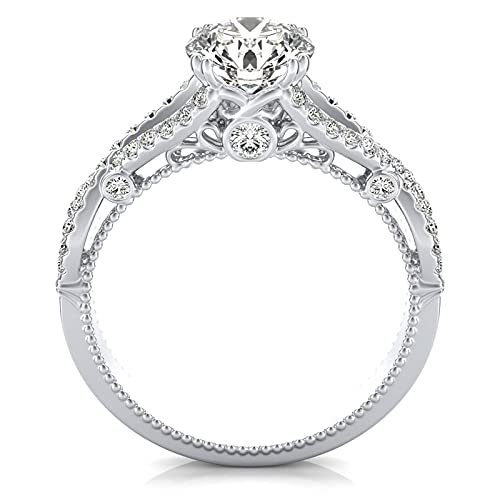 Molioaki 1.28 Carat (ctw) moissanite engagement rings for women 10K/14K/18K gold ring moissanite rings2