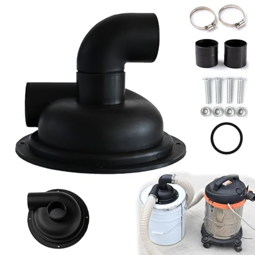 Pjjrdh Ciclone Separatore,Ciclone per Aspirapolvere, Raccoglitore di Polveri, Aspirapolvere per Lavorazione del Legno, Copertura Separatore Ciclone-A