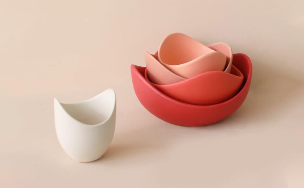 Miniatura 5 de Lotus - Juego de 5 cuencos de cerámica decorativos para decoración del hogar, ensaladeras, cuencos de frutas, juegos de cuencos como regalo, cuencos