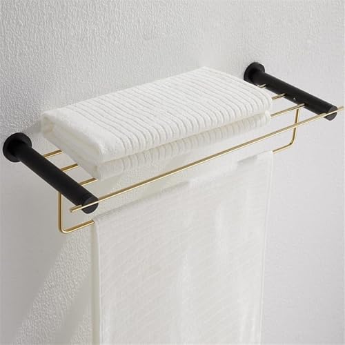 Porte-serviette en cuivre FANDIAO support mural doré pour salle de bain