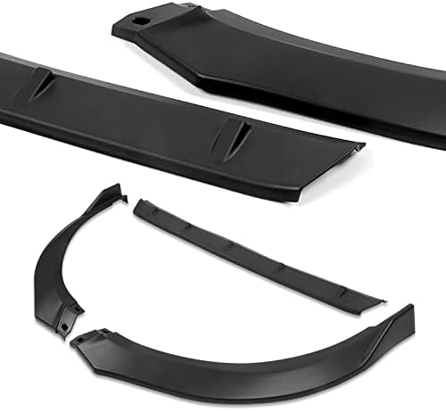 3PCS Front Bumper Lip Kit fit for Compatible with 2021-2023 Toyota Camry, STP-Style Splitter Trim Protection Spoiler, Air-Dam-Chin-Diffuser (Unpainted Matt Black)