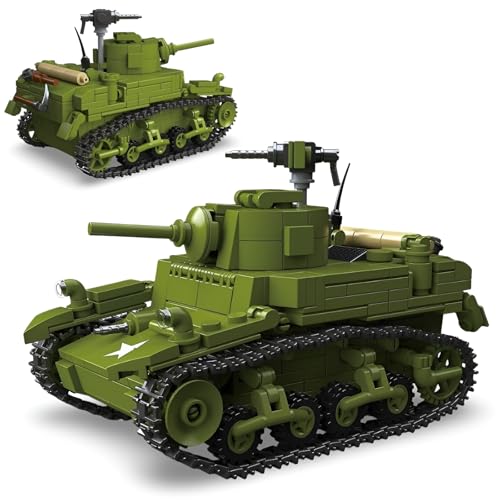 PlaySynthe Technik Panzer Bausteine Bausatz, 579 Teile Panzer...