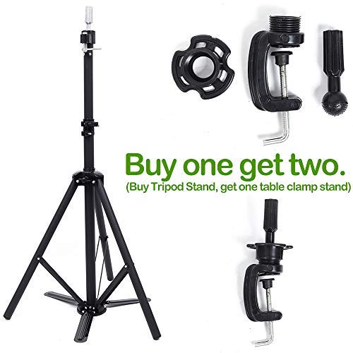 AliBling Wig Stand Sturdy Wig Stand Tripod Mannequin Head Stand Wig Head Stand Adjustable Wig Tripod for Wigs Making Styling and Cosmetology Hairdressing Training - Thumbnail 7