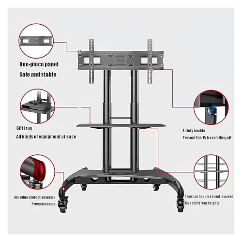 Soporte móvil para TV con ruedas miniatura 4
