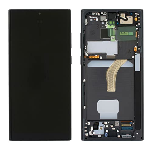 Amoled For Samsung Galaxy S22 Ultra 5G Lcd Screen Replacement For S908 Sm-S908B, Sm-S908B/Ds, Sm-S908U Lcd Display Touch Screen Digitizer Assembly Replacement Repair Parts (Black With Frame) #TOP1