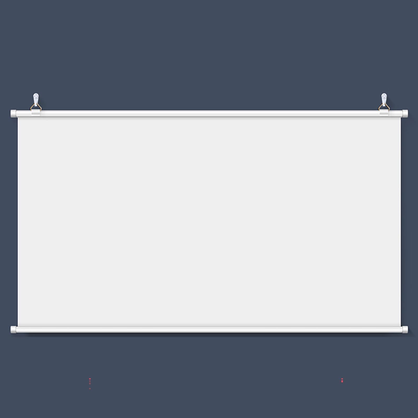 Écran De Projection Portable, Ecran De Projection 30" , 40" , 50" , 60" , 72", Style Coulissant Enroulable Manuel, Rideau De Projection Pratique 16:9 Montable Au Mur Pour Intérieur Et Extérieur(16:9,7