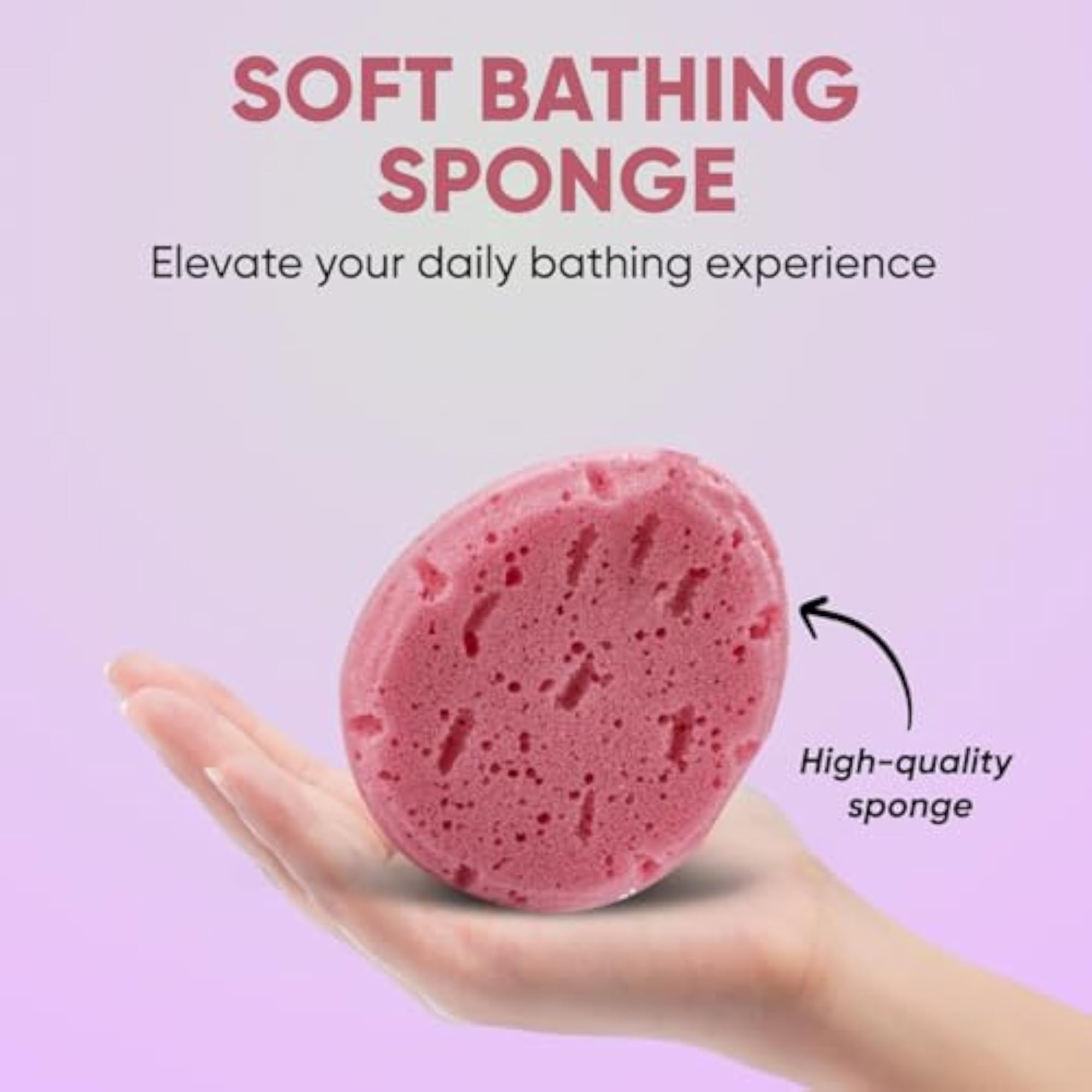Sea Bath Sponge, Purple, Soft Loofah Body Scrubber