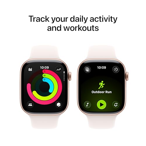 Apple Watch Series 11 [GPS 46mm] Smartwatch with Rose Gold Aluminum Case with Light Blush Sport Band - M/L. Sleep Score, Fitness Tracker, Health Monitoring, Always-On Display, Water Resistant by Apple - Used condition - Image 3
