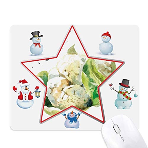 Tapis de souris fleur-chou et bonhomme de neige pour décorer votre bureau de Noël