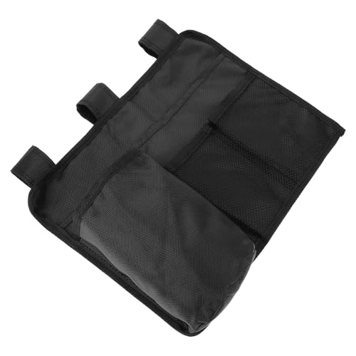 NUOBESTY Bolsa Colgante de Almacenamiento Multifunción con Múltiples Bolsillos para Silla de Ruedas Cama y Playa Diseño Portátil y Fácil Limpieza Color Negro para Organizar Dormitorio y
