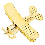 DOITOOL Vintage Eisen Flugzeugmodell Deko Retro Flugzeug Ornament aus Robustem Eisen Detaillierte Miniatur mit Realistischen Merkmalen Vielseitige Tisch Regaldekoration für Piloten und