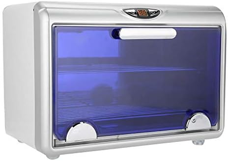 UV Sterilizer Cabinet, Double Layers Drawer Automatic Operation 360 Degree All-Around Sterilization Sterilizer, Digital Display Nail Beauty Salon Spa Tools Disinfecting Cabinet(US Plug 110V)