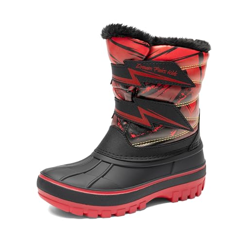 DREAM PAIRS Snow Boots for Kids - Water-Resistant, 200g Insulation