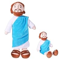 Jesus Puppe Kuscheltier, Niedliches Jesus Plüschpuppe 33CM, Cartoon Christus Plüschfigur, Christus Religiöser Retter Kuscheltier, Geschenke für Katholische Weihnachts My Friend Heim Party Deko