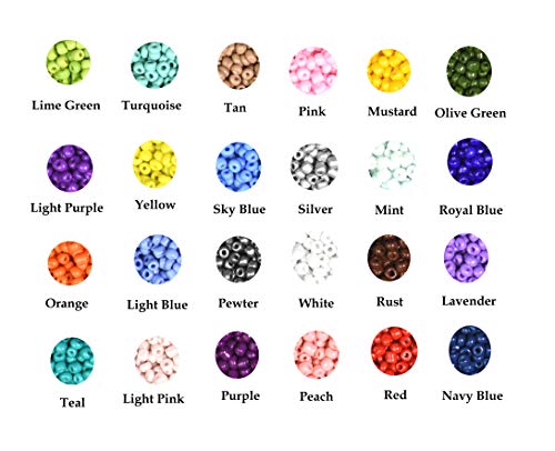Image of Mandala Crafts 6 /0 Glass Seed Beads for Beadwork - 3600 Pcs 4mm Multicolor Round Small Rocaille Beads for Jewelry Making, Necklace Bracelet Earring Craft Supplies