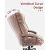 CLATINA Ergonomic High-Back Fabric Executive Chair with Thick Padding Headrest Armrest and Lumbar Support 400lbs Task Office Chairs for Heavy People-BR