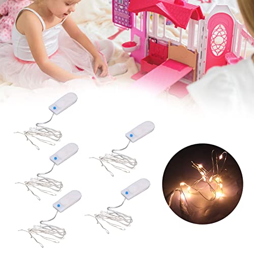 Mini LED Lichter, Mini LED Lichter Batteriebetriebene Lichterketten Dekorativ für DIY 1/12 Puppenhaus – Bild 6
