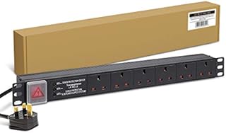 Dynamode 6 Way PDU Extension Lead- 13A Multi Plug Switched Power Distribution Unit (PDU) Rack Mount Charging Station with 1.8 M Cable for Home Office 19 Inch PDU Server Cabinet with Surge Protection