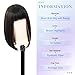 Kalyss Bob Wigs for Women Short Straight Bob Wig with Hair Bangs Natural Looking Heat Resistant Synthetic Hair Wigs for Women 13 Inches (Mix Black Brown)