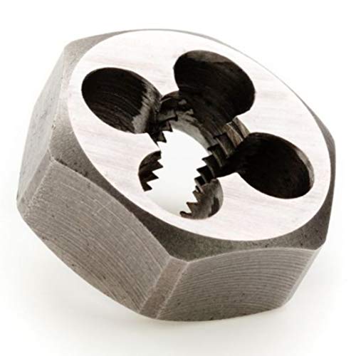 M3.5 x 0.6 HSS Hexagon Die Nut Metric Course. Threading/Hex Shank Hexagonal (M3.5 x 0.6 (3.5mm)), light brown