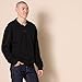 Amazon Essentials Men's Relaxed-Fit Knit Polo Sweater, Black, Large