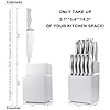 15 PCS Kitchen Knife Set with Wooden Block, Ultra Sharp High Carbon Stainless Steel, Ergonomic Integrated Non-Slip Handle