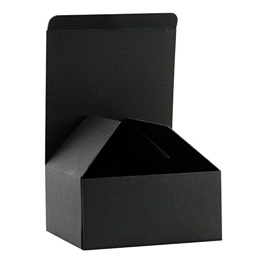 RUSPEPA Recycled Cardboard Gift Boxes - 5"X 5"X 3" - Small Gift Box with Lids for Craft, Cupcake and Cookies - 30 Pack - Black