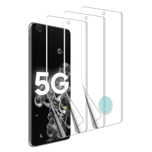Heenjer 3 Pack Designed for Samsung Galaxy S20 Ultra 5G / SM-G988B G988U Screen Protector Case Friendly Bubble Free High Definition Clear ShieldEasy Installation (TPU)