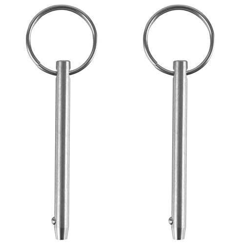 YXQ 2 pines de liberación rápida, diámetro de 1/4 pulgadas (0.248 in), longitud total 3 pulgadas, longitud efectiva: 2.4 pulgadas, acero inoxidable