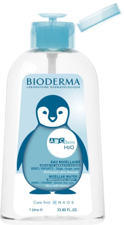 ABCderm H2O 1L + CICABIO Krem leczniczy 100 ML | Delikatnie oczyszcza | Uspokaja podrażnienia | Łagodzi i łagodzi uczucie dyskomfortu | Szanuje równowagę skóry