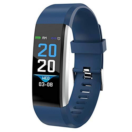 Cebbay Pulse Fitness Tracker con Monitor de Ritmo CardíAco,Reloj de Seguimiento de Actividad,Pulsera Inteligente Resistente Al Agua con Contador de Pasos para Caminar,Contador de Calorias - Azul