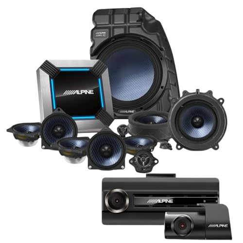 Alpine PSS-TSLA-223 11-Speaker Sound System with DVR-C310R Dashboard Camera