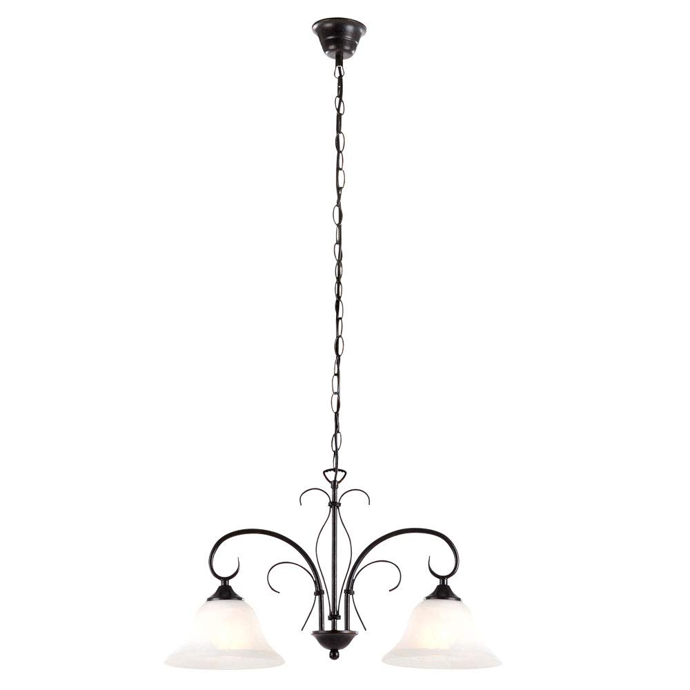 globo 2 x E27 60 Watt Aries Metal Pendant Lamp, 68410-2
