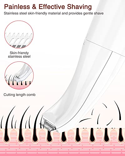 Utotebag Facial Hair Removal For Women, 4 In 1 Usb Rechargeable Hair Remover Painless Eyebrow Trimmer Bikini Trimmer Hair Remover Kit For Face, Eyebrow, Arms, Legs And Pubic Hair #TOP1